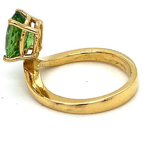 Tsavorite Garnet 2.42ct Solid 18K Yellow Gold Ring - Picture 6 of 7
